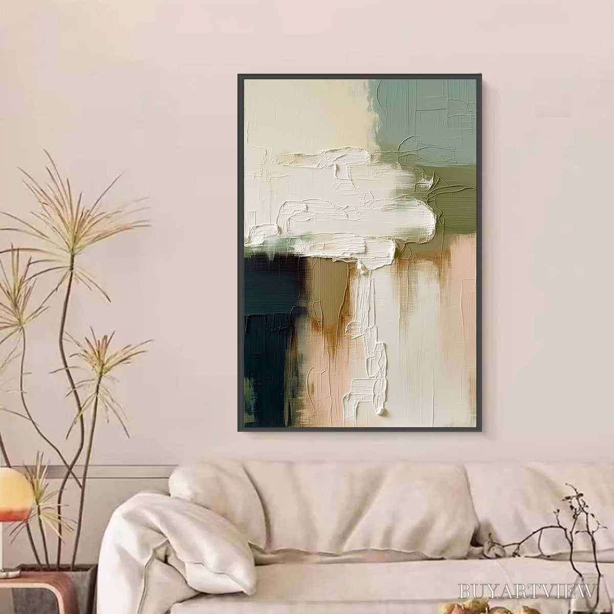 BUYARTVIEW Strata – Textured Wabi Sabi Style Abstract Impasto Painting - image 6