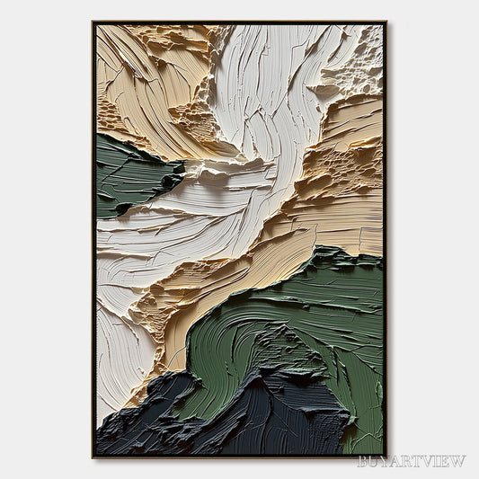 BUYARTVIEW Terra Firma – Textured Wabi Sabi Abstract Landscape Painting - image 1
