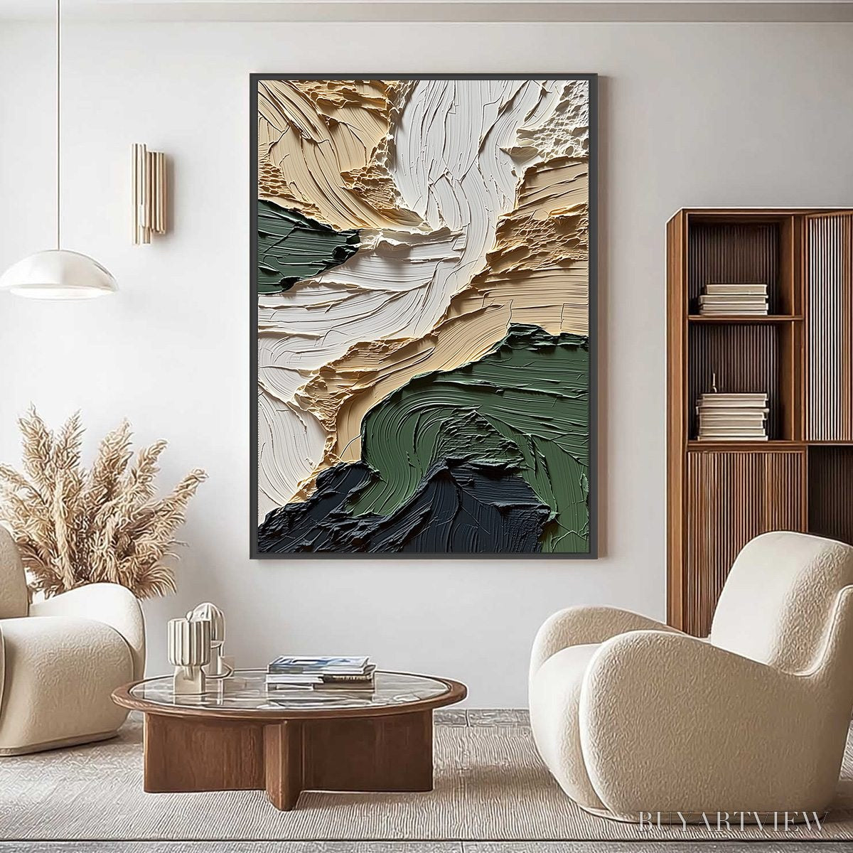 BUYARTVIEW Terra Firma – Textured Wabi Sabi Abstract Landscape Painting - image 2