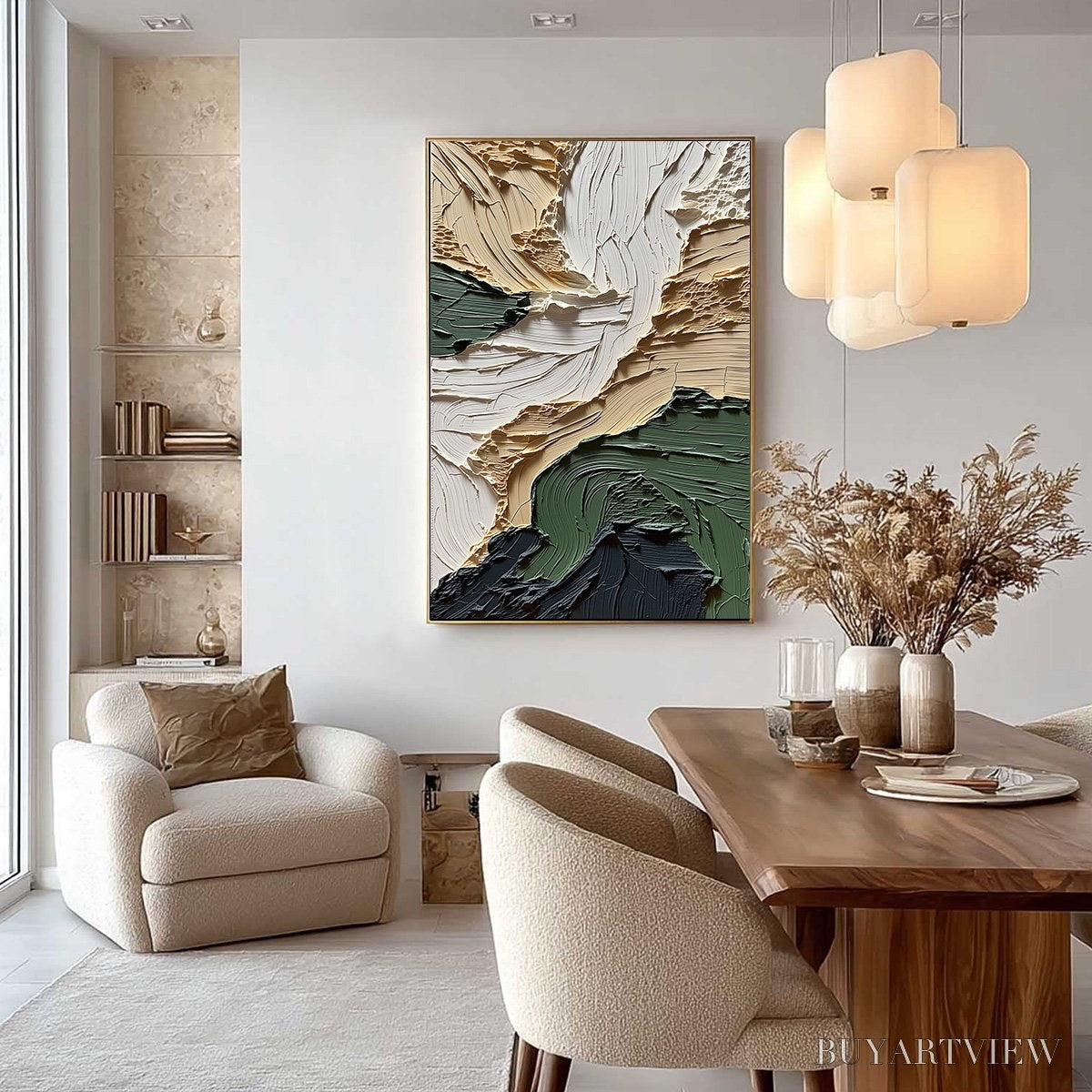 BUYARTVIEW Terra Firma – Textured Wabi Sabi Abstract Landscape Painting - image 4