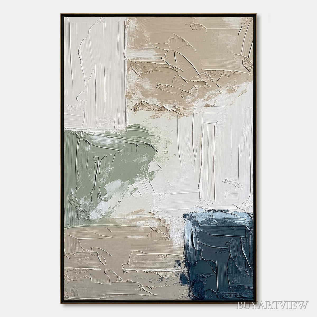 BUYARTVIEW Urban Sanctuary – Textured Minimalist Abstract Painting - image 1