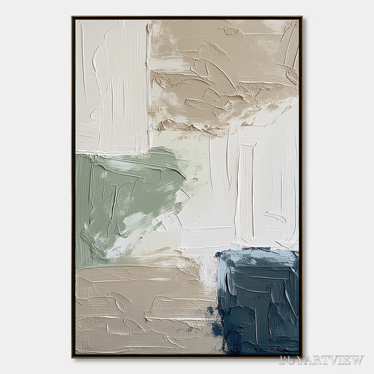 BUYARTVIEW Urban Sanctuary – Textured Minimalist Abstract Painting - image 1