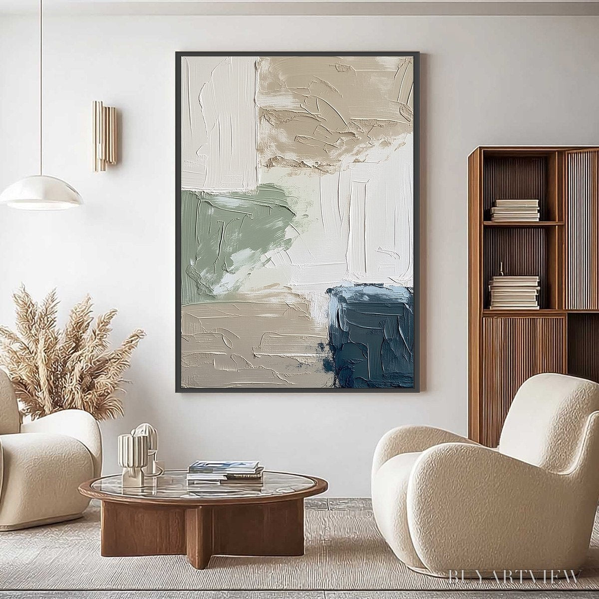 BUYARTVIEW Urban Sanctuary – Textured Minimalist Abstract Painting - image 2