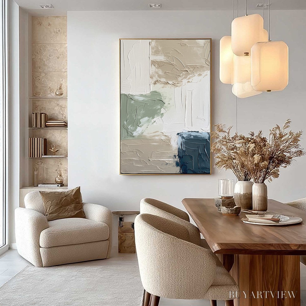 BUYARTVIEW Urban Sanctuary – Textured Minimalist Abstract Painting - image 4