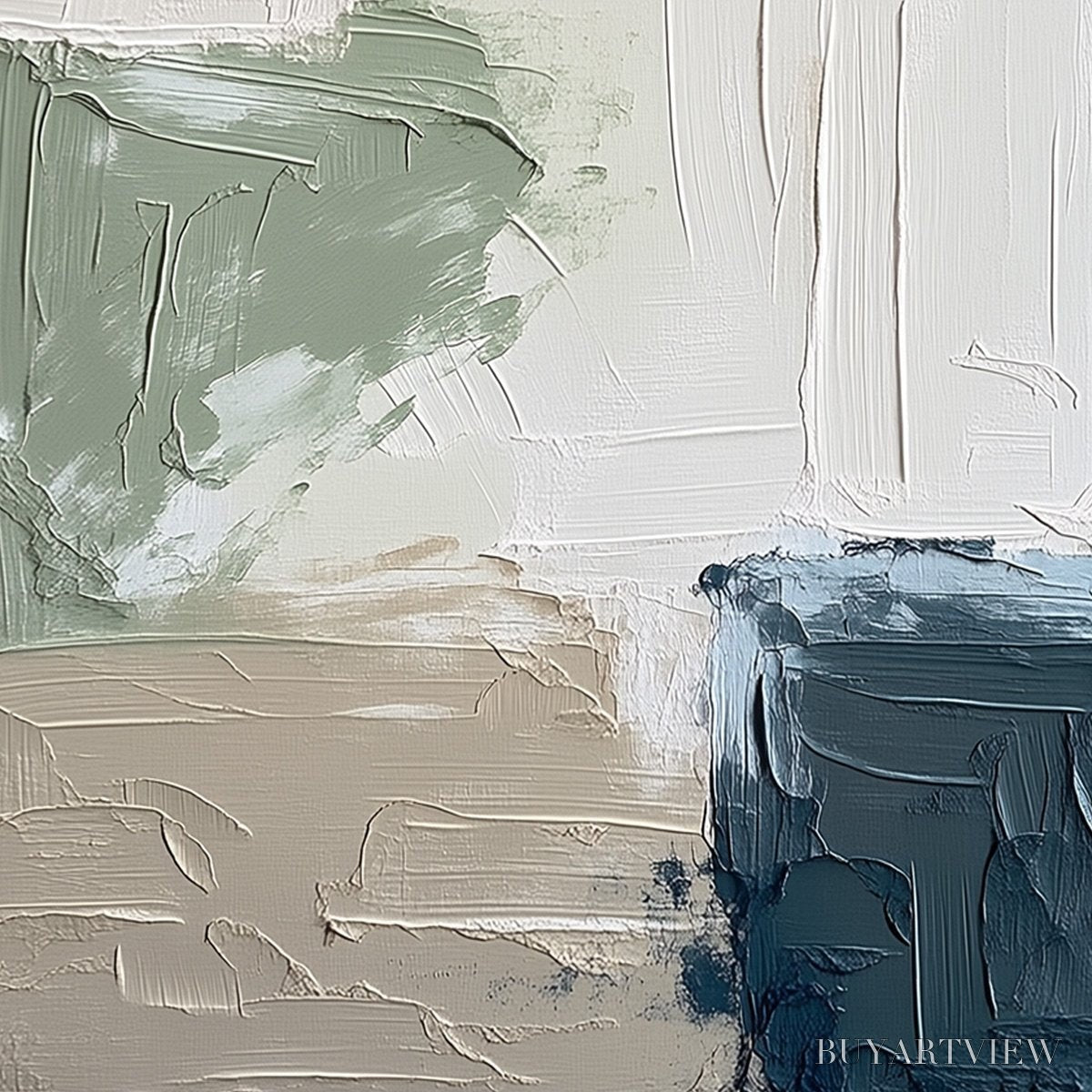 BUYARTVIEW Urban Sanctuary – Textured Minimalist Abstract Painting - image 5