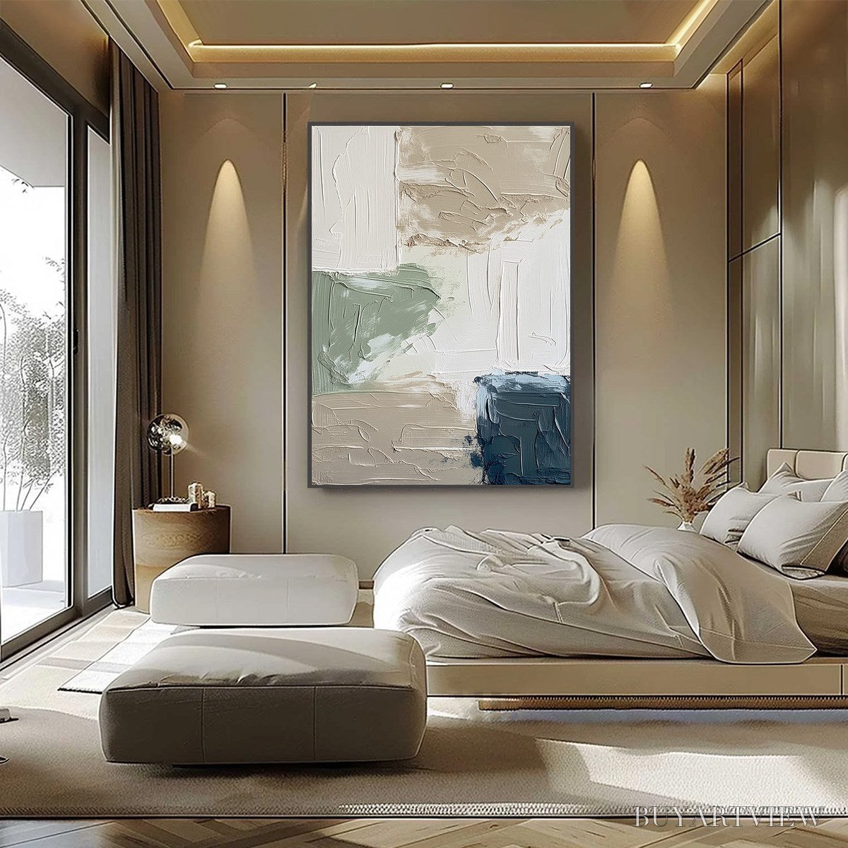 BUYARTVIEW Urban Sanctuary – Textured Minimalist Abstract Painting - image 6