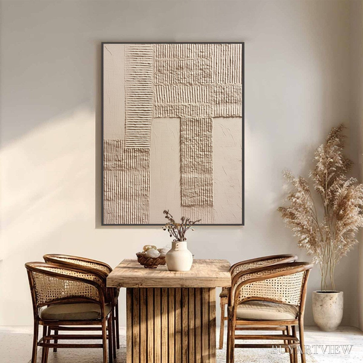 BUYARTVIEW Terra Alba – Textured Wabi Sabi Minimalist Abstract Painting - image 2