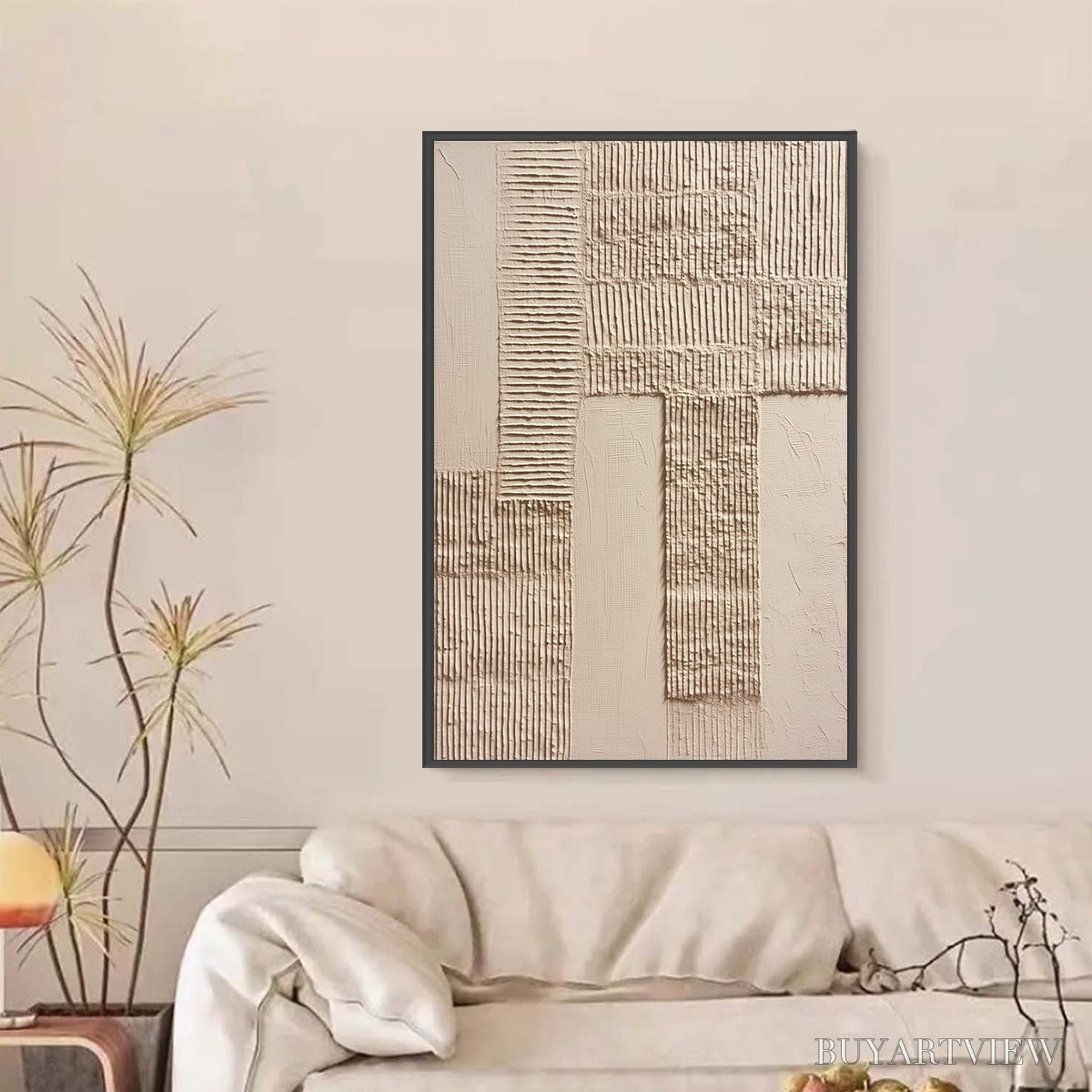 BUYARTVIEW Terra Alba – Textured Wabi Sabi Minimalist Abstract Painting - image 6