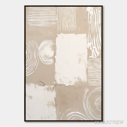 BUYARTVIEW Terra Forma – Textured Minimalist Abstract Painting in Neutral Tones - image 1