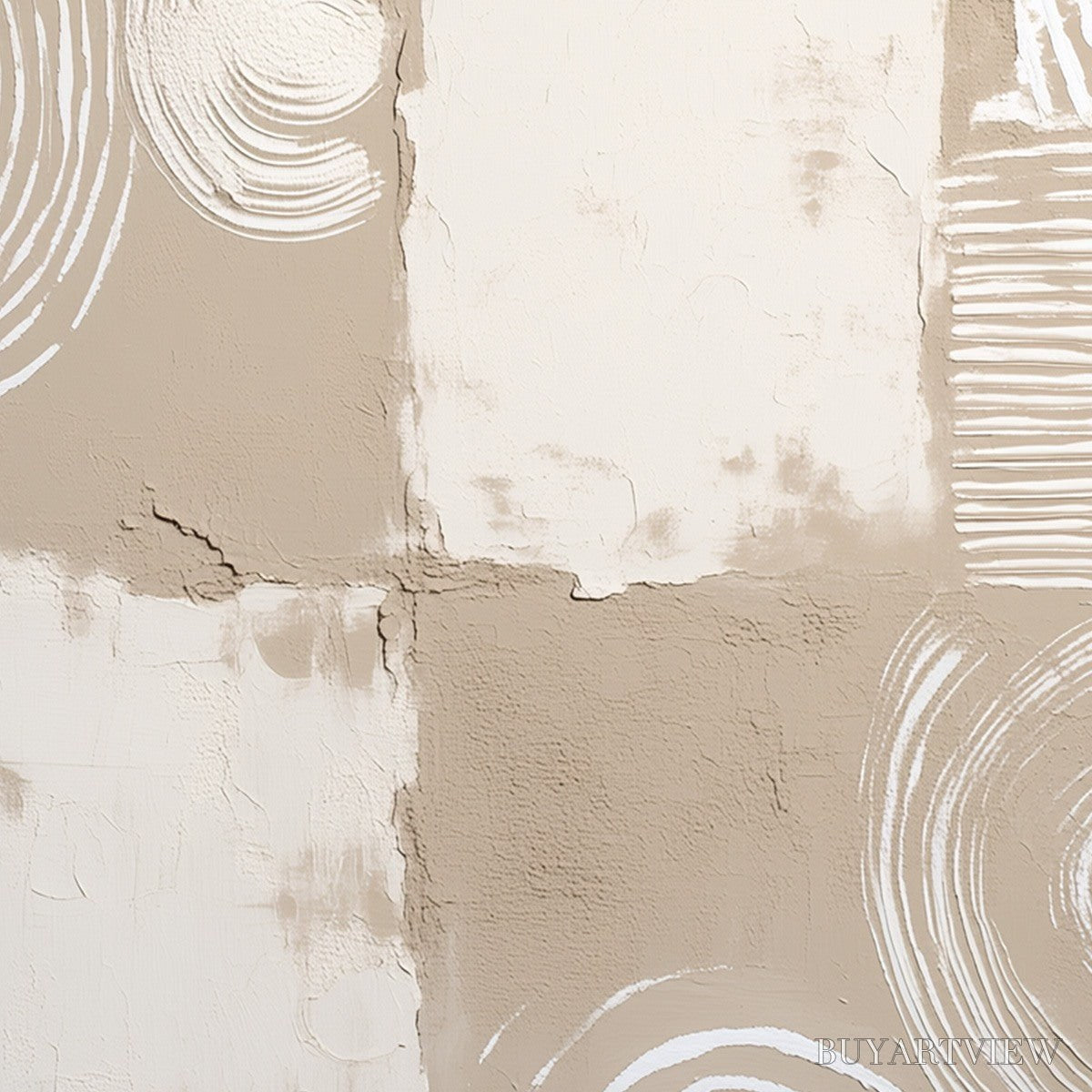 BUYARTVIEW Terra Forma – Textured Minimalist Abstract Painting in Neutral Tones - image 5