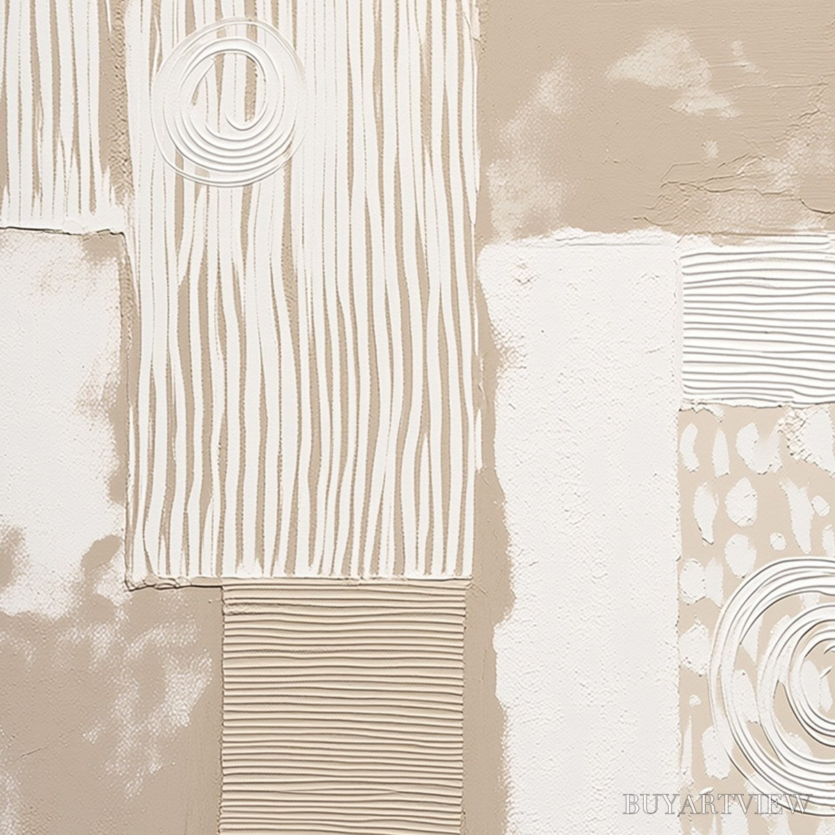 BUYARTVIEW Urban Artifacts – Large Textured Minimalist Abstract Painting - image 3