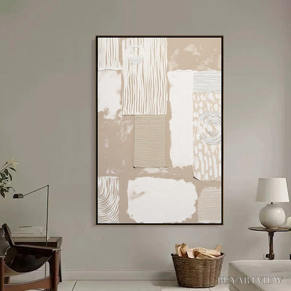 BUYARTVIEW Urban Artifacts – Large Textured Minimalist Abstract Painting - image 6