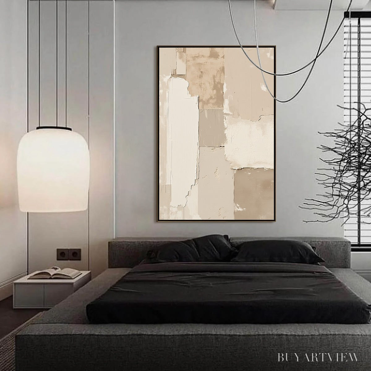 BUYARTVIEW Urban Fossil – Large Vertical Textured Minimalist Abstract Painting - image 4