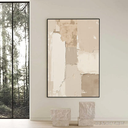 BUYARTVIEW Urban Fossil – Large Vertical Textured Minimalist Abstract Painting - image 6