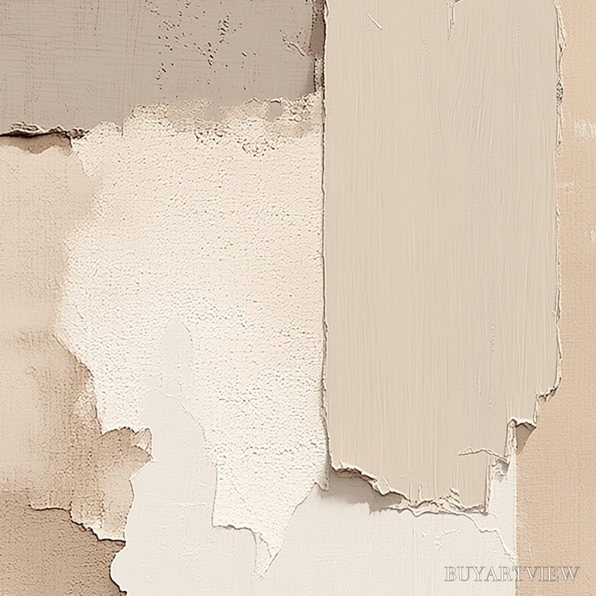 BUYARTVIEW Strata – Textured Neutral Abstract Wabi Sabi - image 3