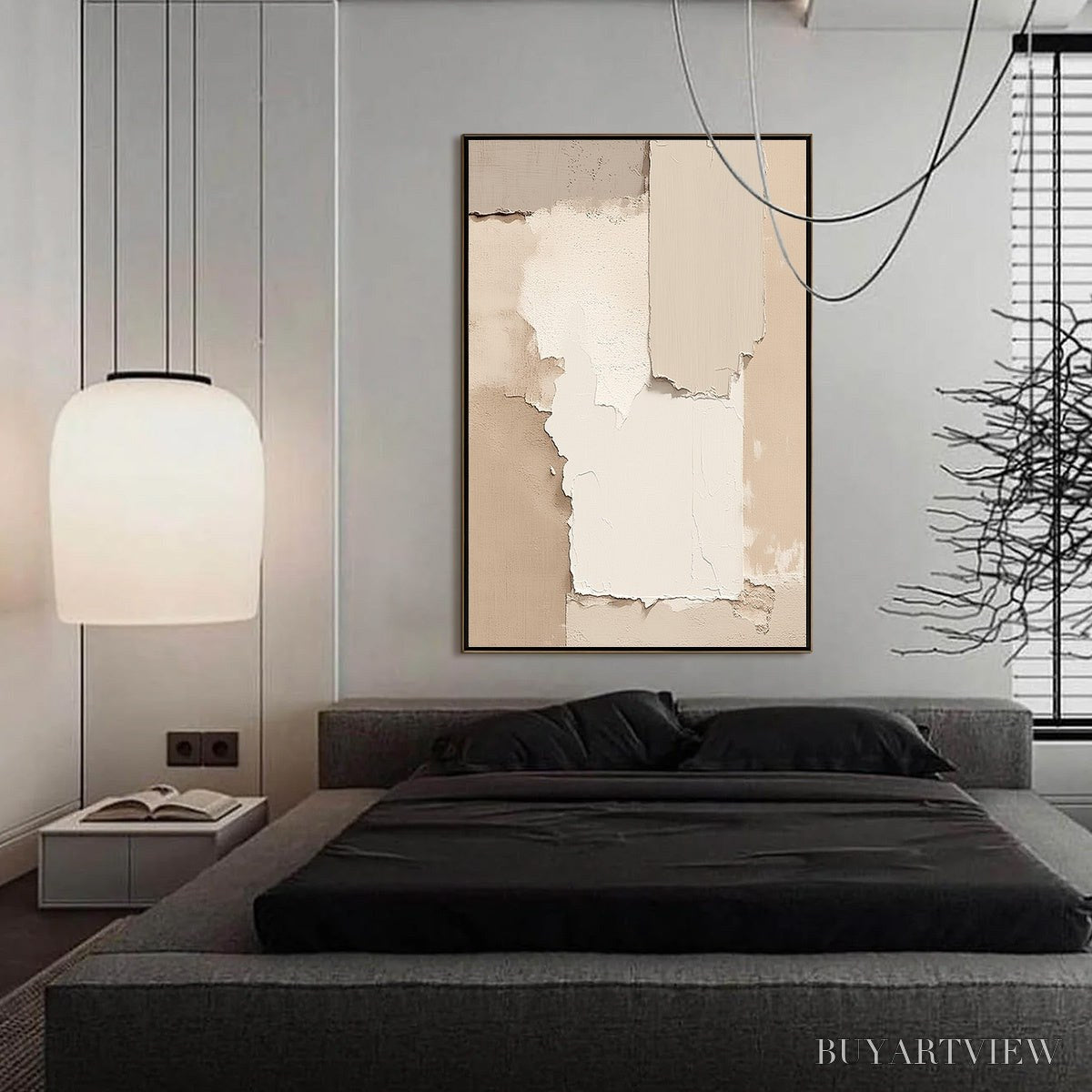 BUYARTVIEW Strata – Textured Neutral Abstract Wabi Sabi - image 4