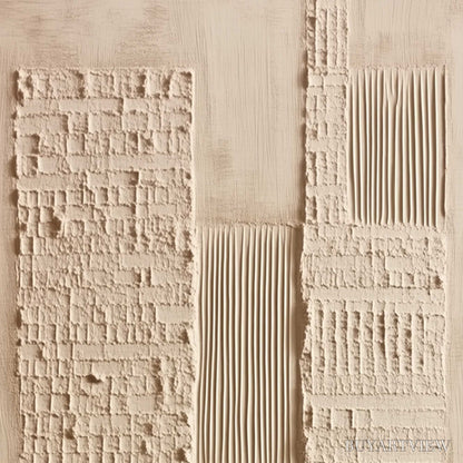 BUYARTVIEW Urban Relic – Textured Minimalist Abstract Painting in Neutral Beige Tones - image 3