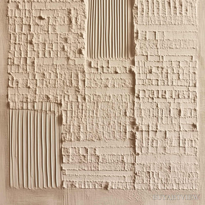 BUYARTVIEW Urban Relic – Textured Minimalist Abstract Painting in Neutral Beige Tones - image 5