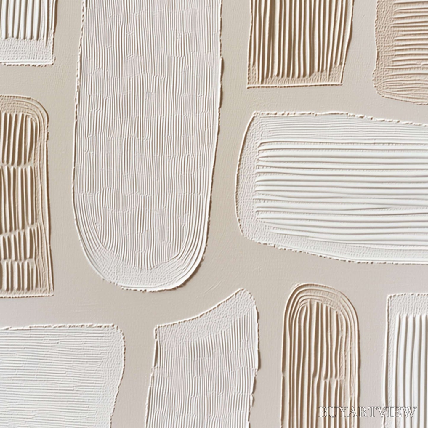 BUYARTVIEW Terraforms – Textured Wabi Sabi Abstract Painting in Neutral Tones - image 5