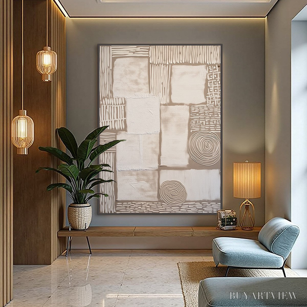 BUYARTVIEW Terra Firma – Textured Wabi-Sabi Abstract Painting for Modern Interiors - image 4