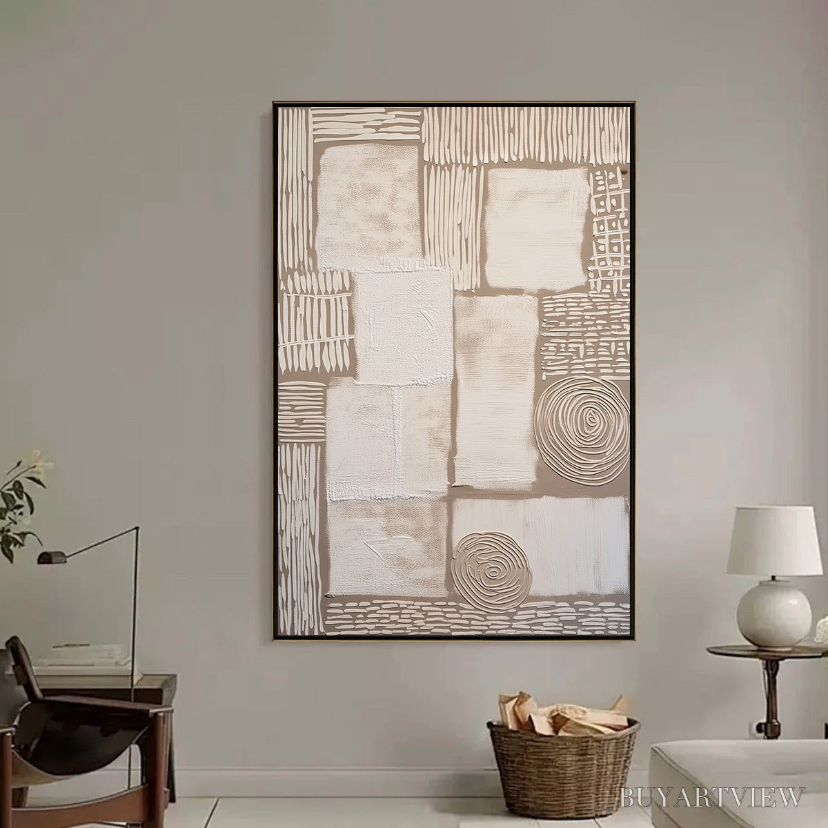 BUYARTVIEW Terra Firma – Textured Wabi-Sabi Abstract Painting for Modern Interiors - image 6