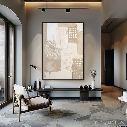 BUYARTVIEW Zenith – Textured Wabi-Sabi Abstract Painting in Neutral Tones - image 2