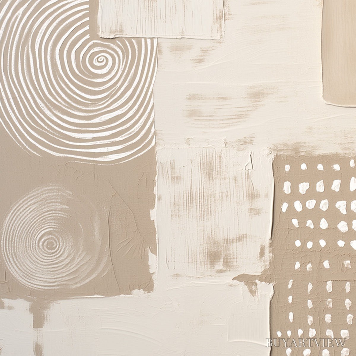 BUYARTVIEW Zenith – Textured Wabi-Sabi Abstract Painting in Neutral Tones - image 5