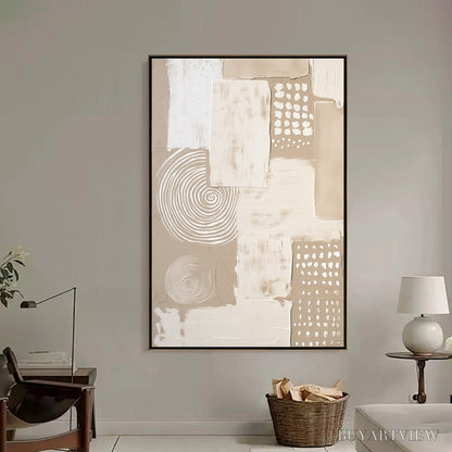 BUYARTVIEW Zenith – Textured Wabi-Sabi Abstract Painting in Neutral Tones - image 6