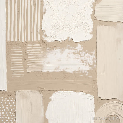 BUYARTVIEW Terraforms – Textured Wabi-Sabi Abstract Painting in Neutral Tones - image 3