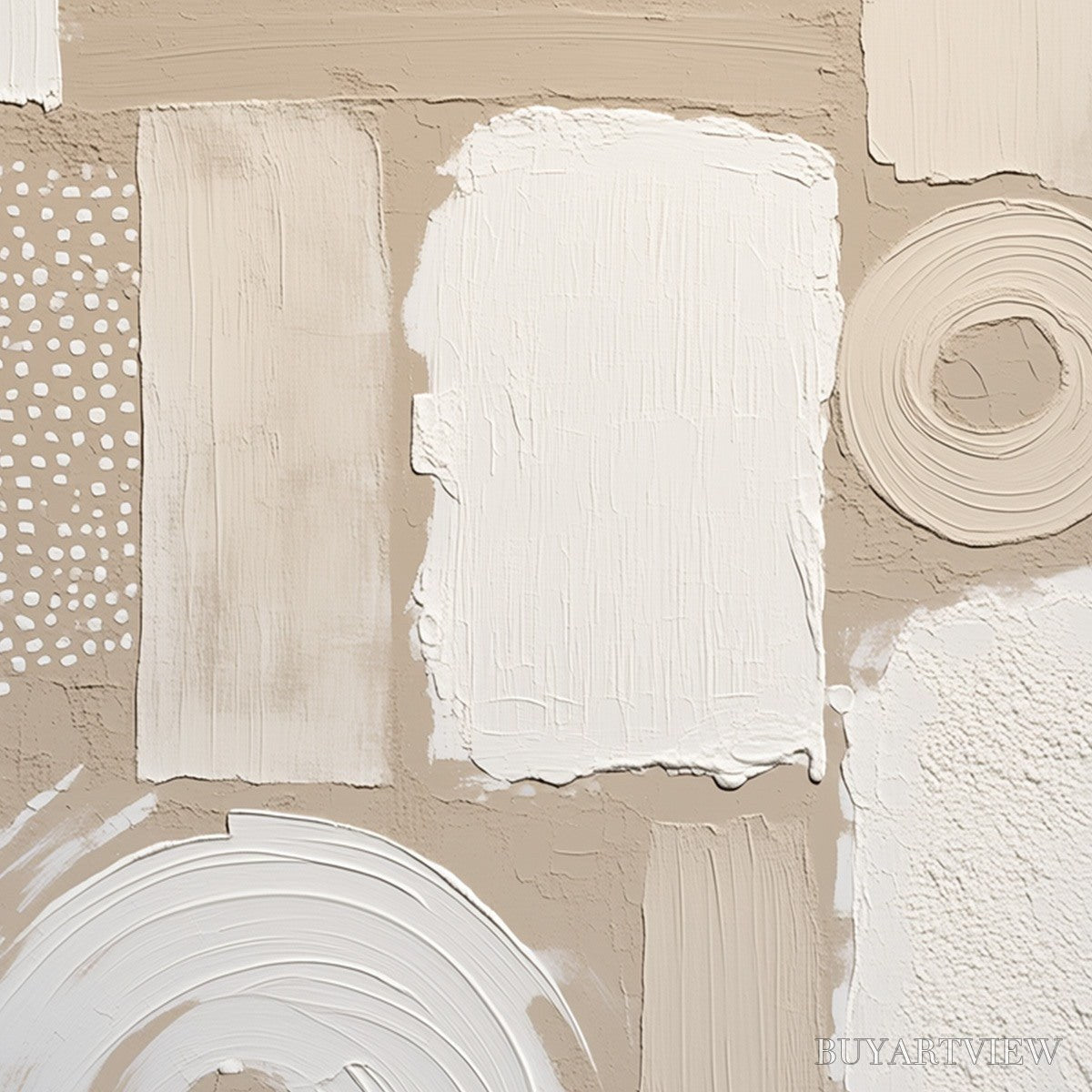 BUYARTVIEW Terraforms – Textured Wabi-Sabi Abstract Painting in Neutral Tones - image 5