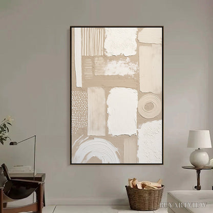 BUYARTVIEW Terraforms – Textured Wabi-Sabi Abstract Painting in Neutral Tones - image 6