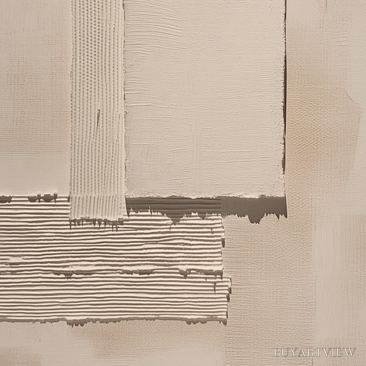 BUYARTVIEW Terra Forma – Textured Wabi Sabi Abstract Beige - image 5