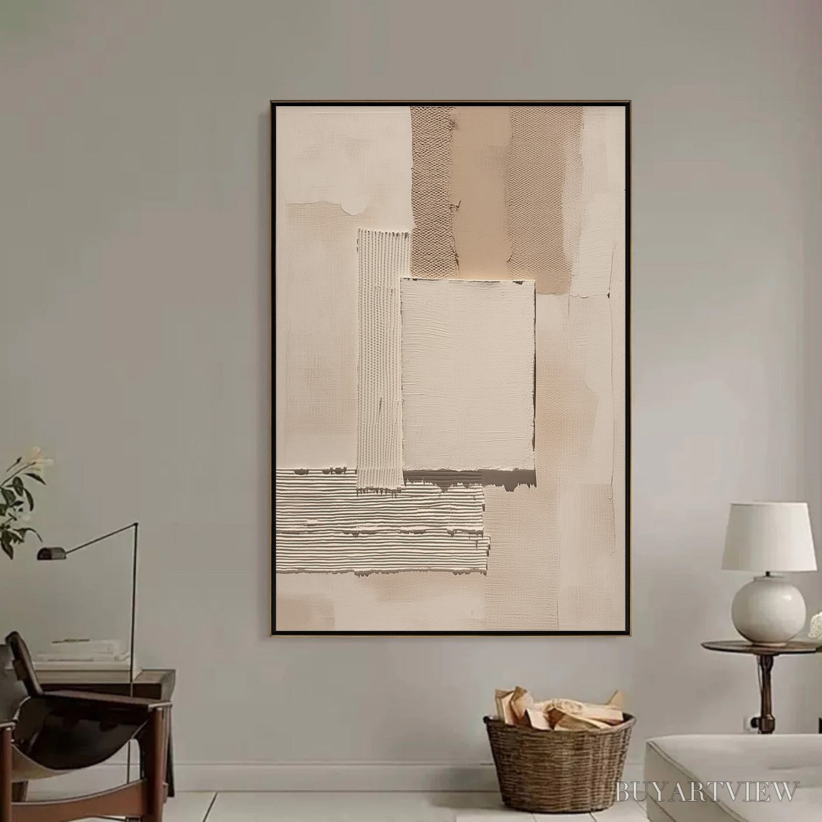 BUYARTVIEW Terra Forma – Textured Wabi Sabi Abstract Beige - image 6