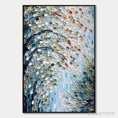 BUYARTVIEW Cascading Petals – Heavy Texture Abstract Tree Impasto Painting - image 1