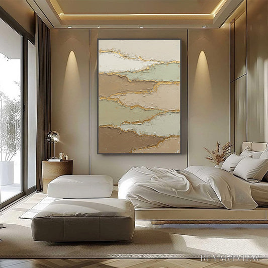 BUYARTVIEW Strata – Textured Wabi Sabi Abstract Landscape Painting - image 2