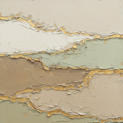 BUYARTVIEW Strata – Textured Wabi Sabi Abstract Landscape Painting - image 3