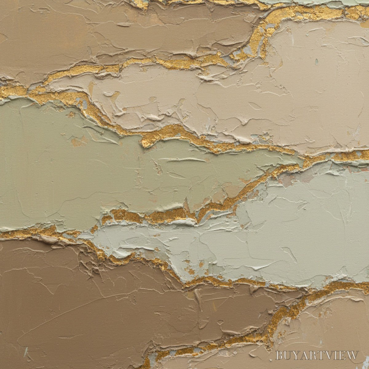 BUYARTVIEW Strata – Textured Wabi Sabi Abstract Landscape Painting - image 5