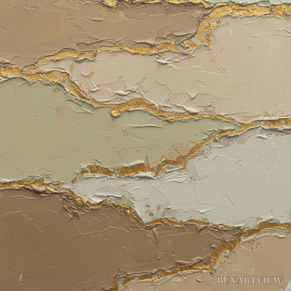 BUYARTVIEW Strata – Textured Wabi Sabi Abstract Landscape Painting - image 5