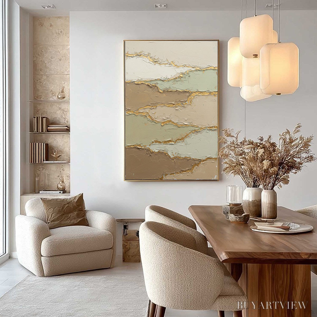 BUYARTVIEW Strata – Textured Wabi Sabi Abstract Landscape Painting - image 6