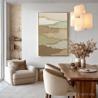 BUYARTVIEW Strata – Textured Wabi Sabi Abstract Landscape Painting - image 6
