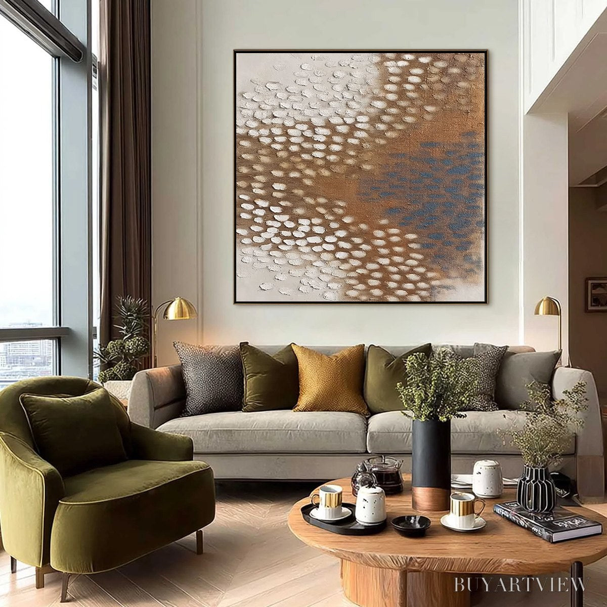 BUYARTVIEW Terra Rhythm – Heavily Textured Wabi Sabi Abstract Painting - image 6