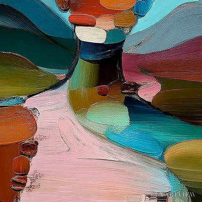 BUYARTVIEW Mosaic of Being – Colorful Abstract Impasto Portrait - image 5