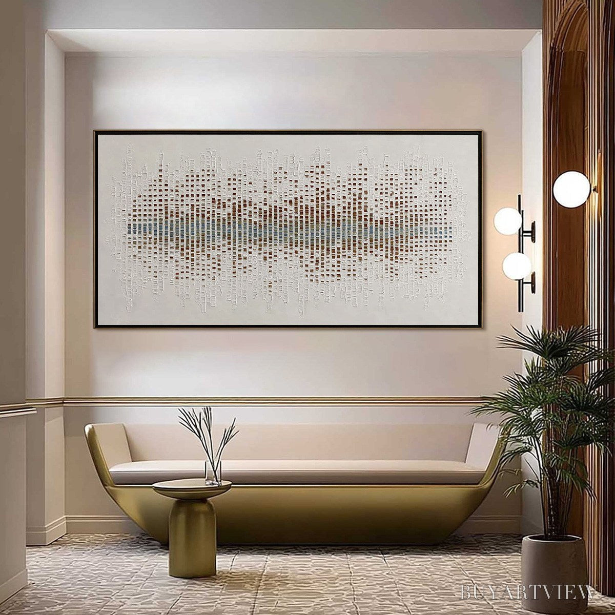 BUYARTVIEW Urban Sonata – Large Textured Minimalist Abstract Painting - image 4