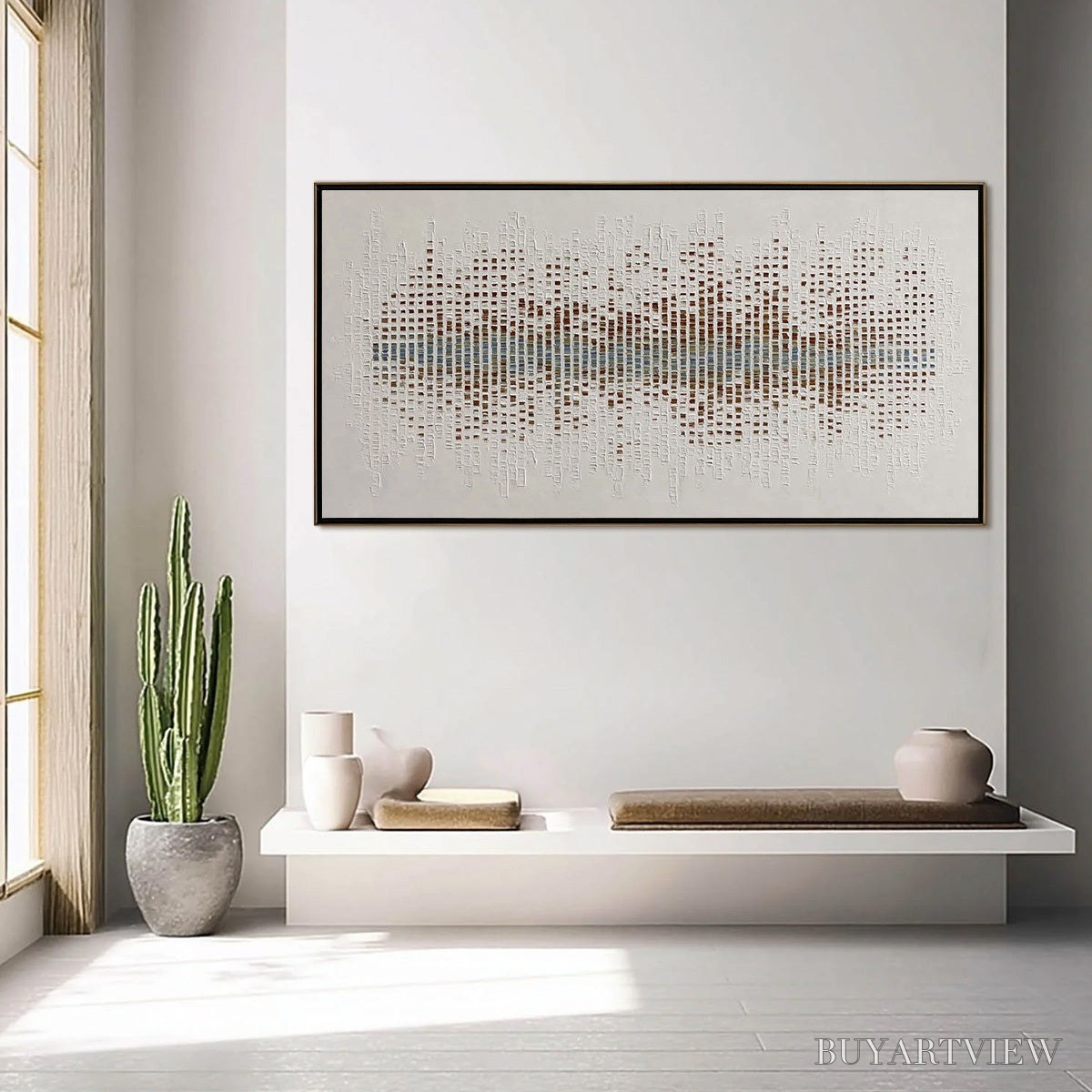 BUYARTVIEW Urban Sonata – Large Textured Minimalist Abstract Painting - image 6