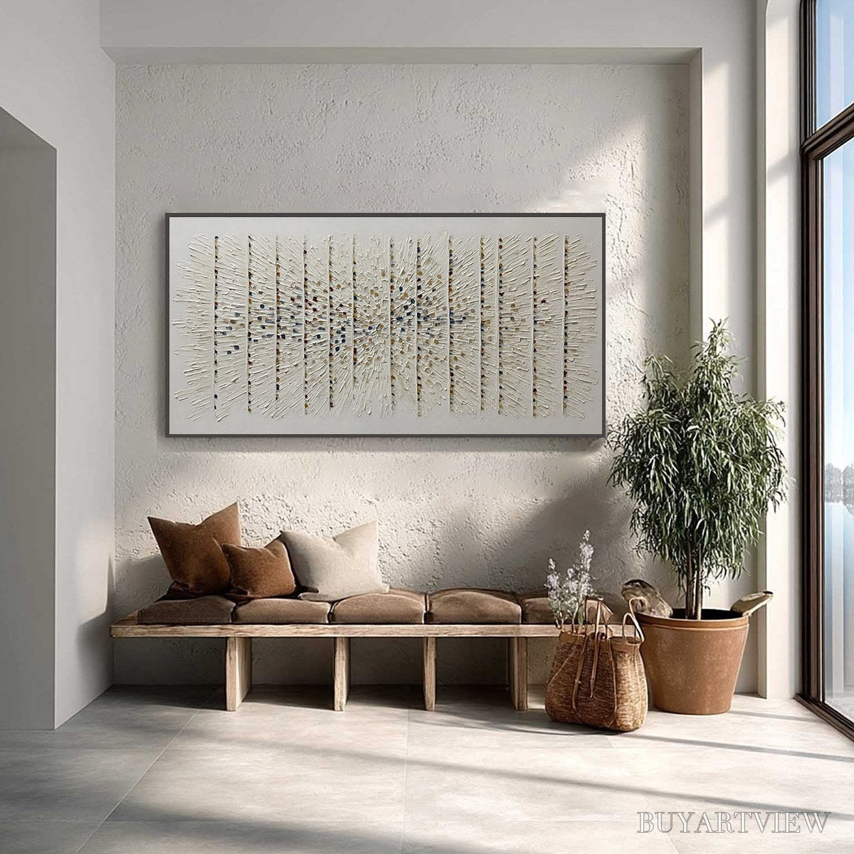 BUYARTVIEW Chroma Pulse – Textured Wabi Sabi Abstract Painting - image 4