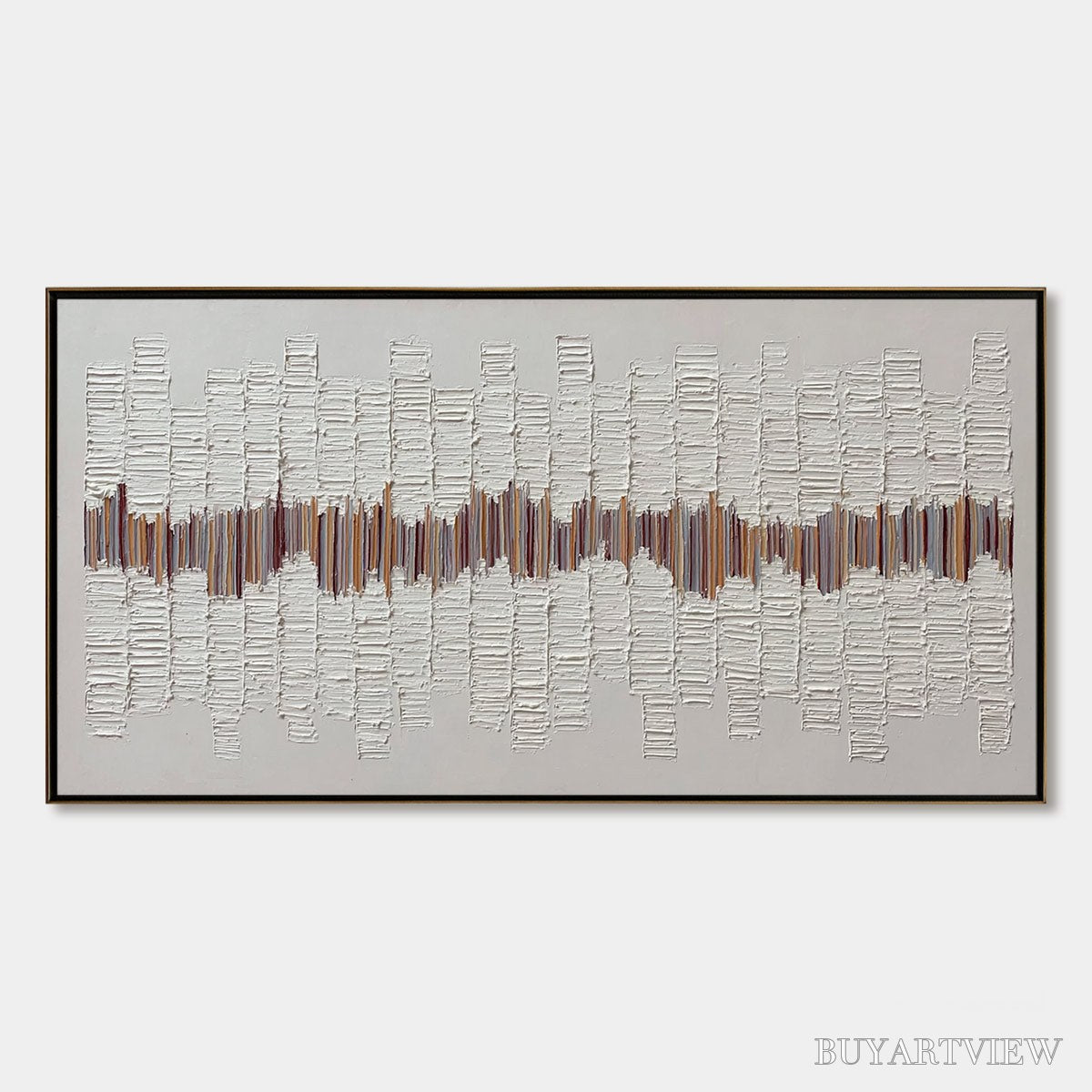 BUYARTVIEW Echoes in Silence – Large Textured Minimalist Abstract - image 1