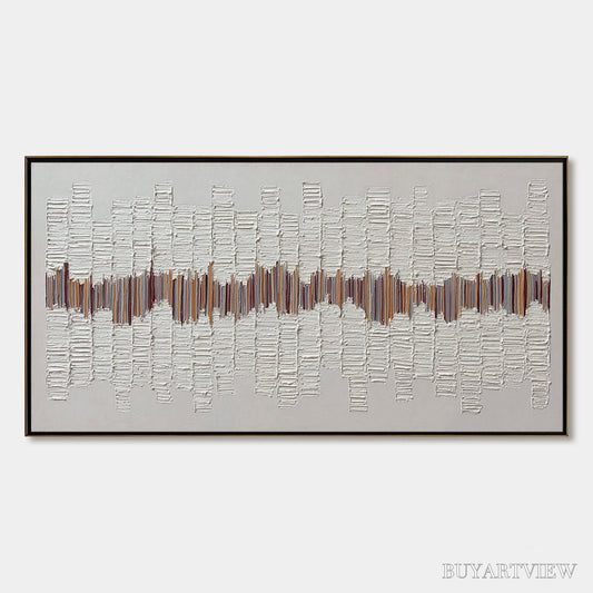 BUYARTVIEW Echoes in Silence – Large Textured Minimalist Abstract - image 1