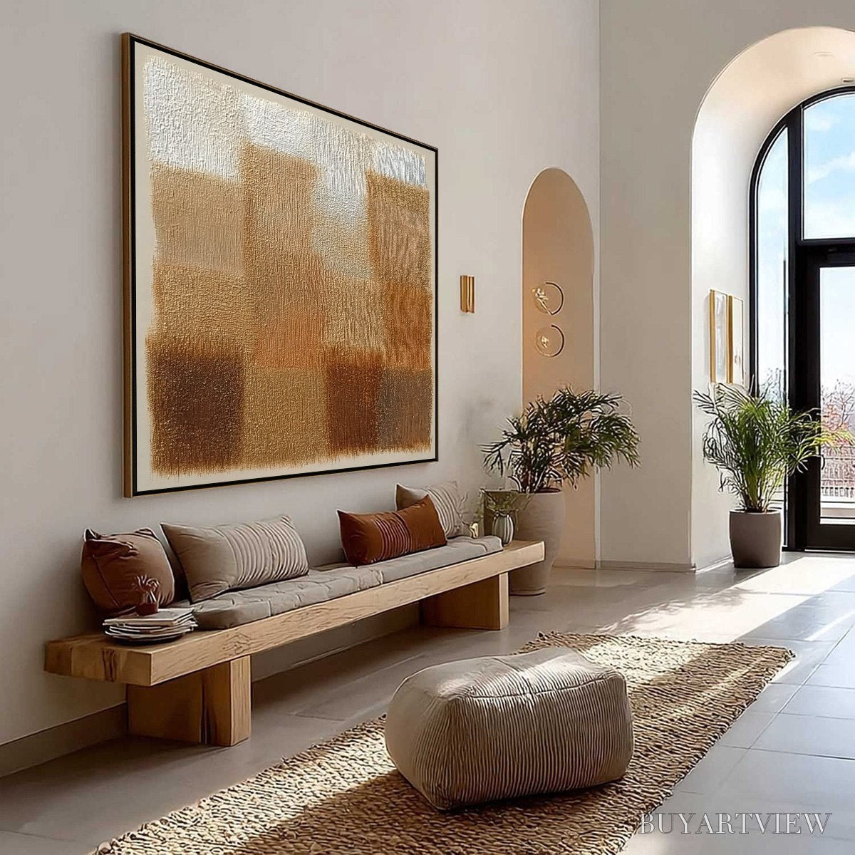 BUYARTVIEW Terra Firma – Textured Minimalist Abstract Painting in Earth Tones - image 4