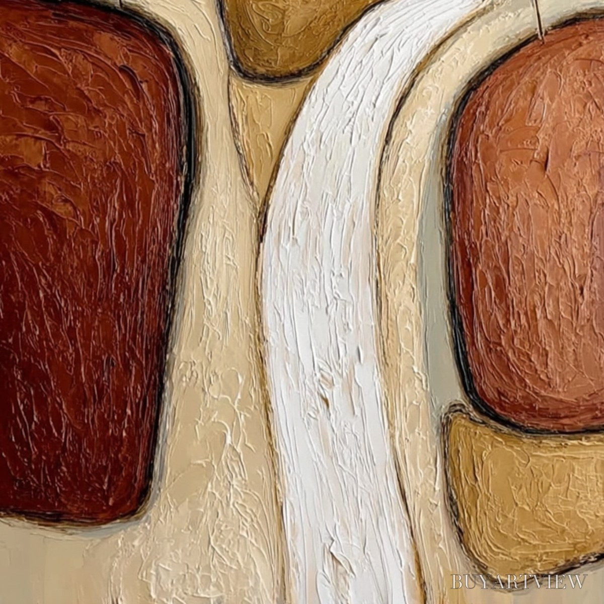 BUYARTVIEW the Passage – Textured Wabi Sabi Abstract Earth Tone Painting - image 5
