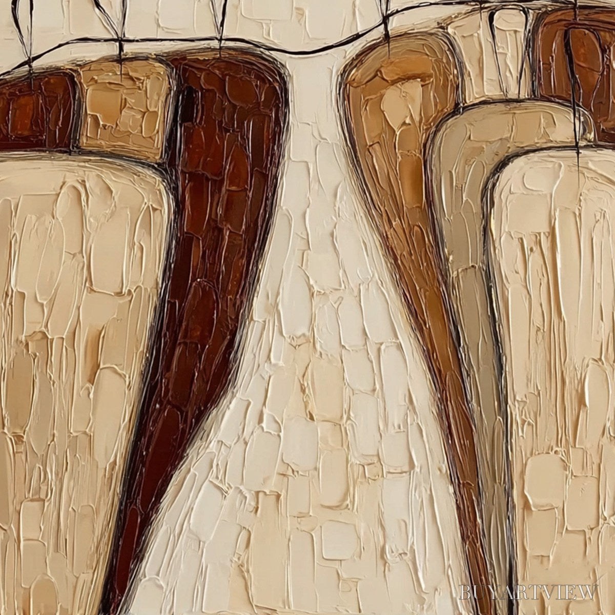 BUYARTVIEW the Gathering – Textured Wabi Sabi Abstract Landscape Painting - image 5